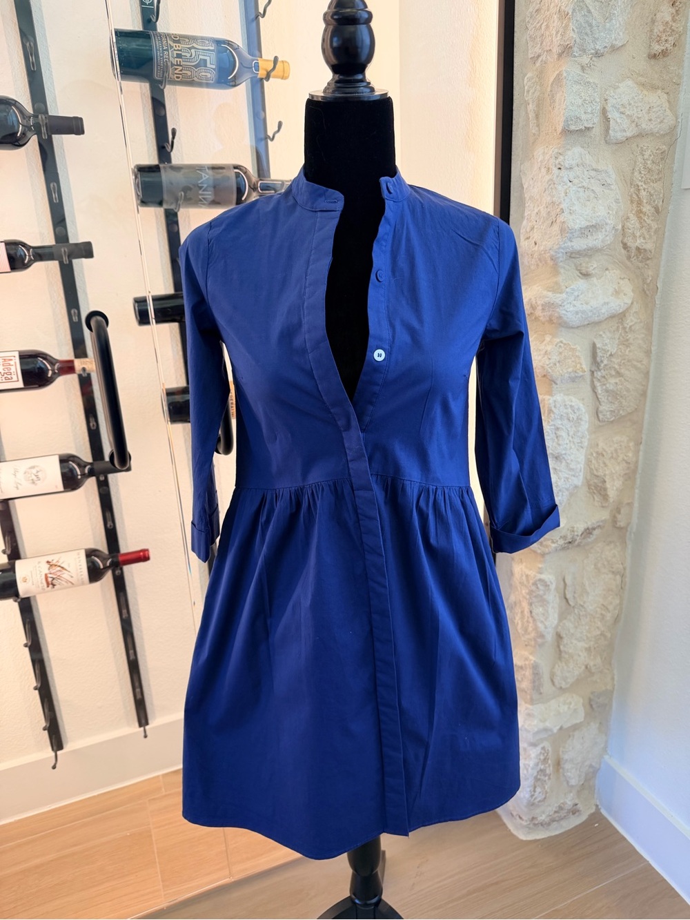Tuckernuck Royal Blue Button-Front Mini Dress